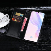 For Vivo Y9s idewei Crocodile Texture Horizontal Flip Leather Case with Holder & Card Slots & Wallet(Black)