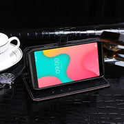 For Wiko Y60 idewei Crocodile Texture Horizontal Flip Leather Case with Holder & Card Slots & Wallet(Dark Blue)