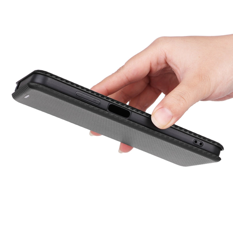 For Blackview A85 Carbon Fiber Texture Flip Leather Phone Case(Black)