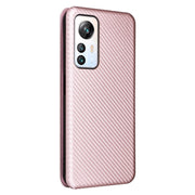 For Blackview A85 Carbon Fiber Texture Flip Leather Phone Case(Pink)