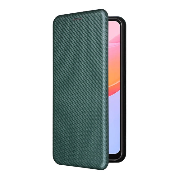 For Blackview A85 Carbon Fiber Texture Flip Leather Phone Case(Green)