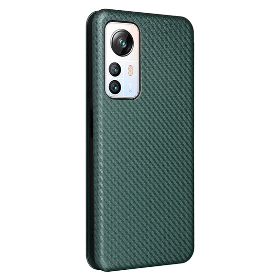 For Blackview A85 Carbon Fiber Texture Flip Leather Phone Case(Green)