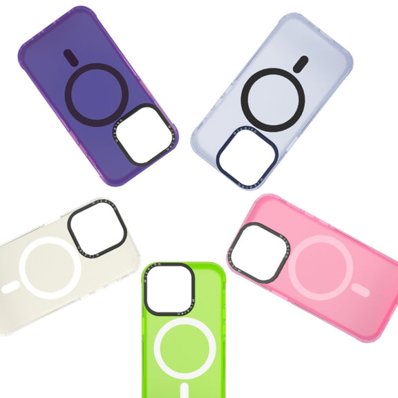 For iPhone 14 Pro Max Acrylic + TPU MagSafe Protective Phone Case(Pink)