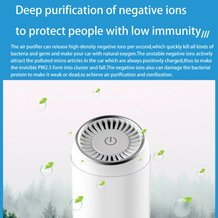 Y-20 Desktop Car Negative Ion Air Purifier(Black)