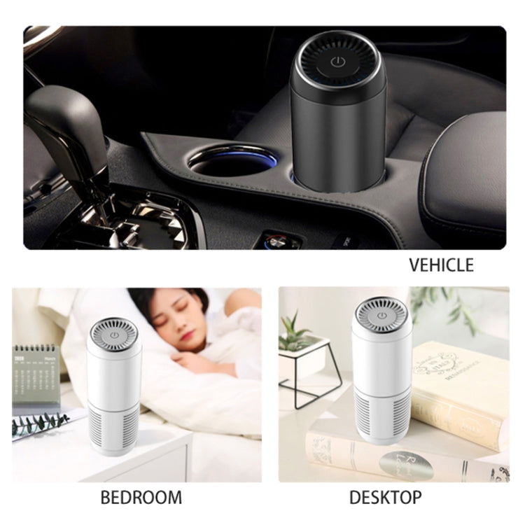 Y-20 Desktop Car Negative Ion Air Purifier(White)