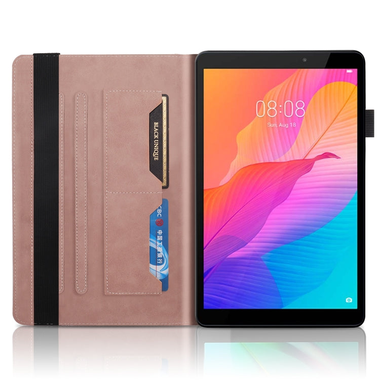 For Huawei Matepad SE 10.4 2022 Life Tree Embossed Flip Leather Tablet Case(Rose Gold)