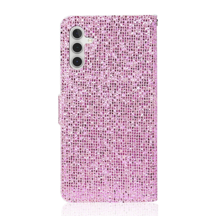 For Samsung Galaxy A24 4G Glitter Powder Filp Leather Phone Case(Pink)