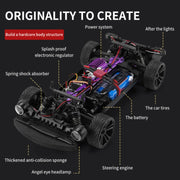 JJR/C Q142 Full Scale Electric Four-wheel Drive Muscle High Speed Drift RC Car(Grey)