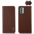 For Nokia G22 4G KHAZNEH Nappa Top Layer Cowhide Leather Phone Case(Brown) - Nokia Cases by PMC TechLife | Online Shopping South Africa | PMC TechLife | Buy Now Pay Later Mobicred