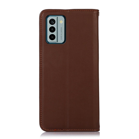 For Nokia G22 4G KHAZNEH Nappa Top Layer Cowhide Leather Phone Case(Brown)