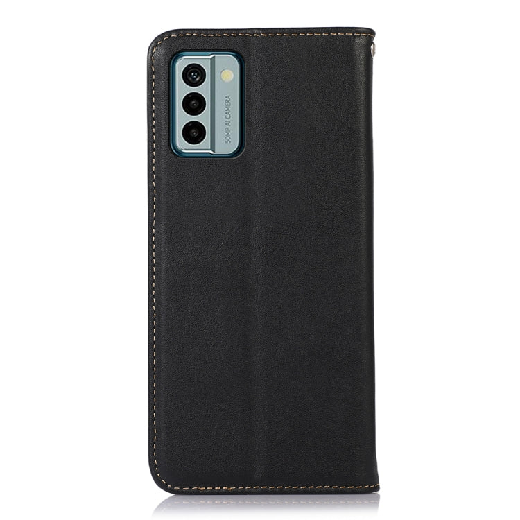 For Nokia G22 4G KHAZNEH Nappa Top Layer Cowhide Leather Phone Case(Black)