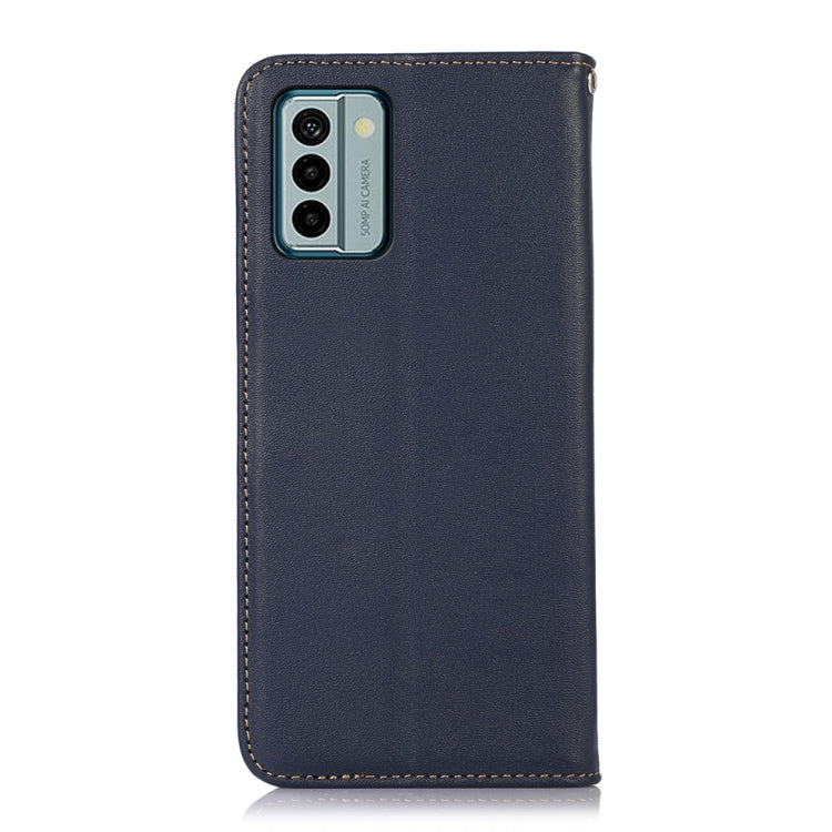 For Nokia G22 4G KHAZNEH Nappa Top Layer Cowhide Leather Phone Case(Blue)