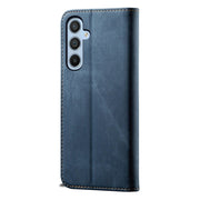 For Samsung Galaxy M54 Denim Texture Leather Phone Case(Blue)