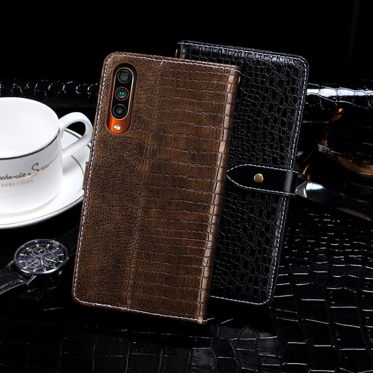 For Meizu 16T idewei Crocodile Texture Horizontal Flip Leather Case with Holder & Card Slots & Wallet(Black)
