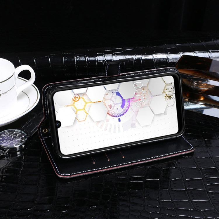 For BQ BQ-6040L Magic idewei Crocodile Texture Horizontal Flip Leather Case with Holder & Card Slots & Wallet(Black)