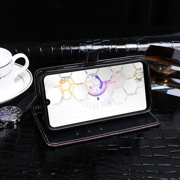 For BQ BQ-6040L Magic idewei Crocodile Texture Horizontal Flip Leather Case with Holder & Card Slots & Wallet(Dark Blue)