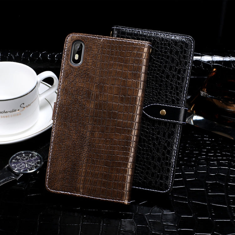 For Cubot J5 idewei Crocodile Texture Horizontal Flip Leather Case with Holder & Card Slots & Wallet(Black)