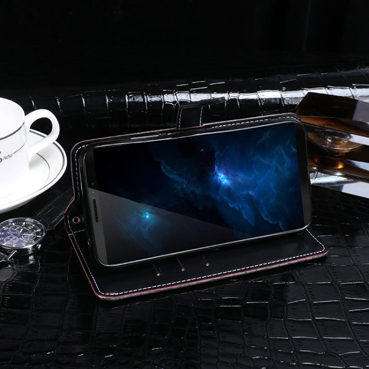 For Cubot J5 idewei Crocodile Texture Horizontal Flip Leather Case with Holder & Card Slots & Wallet(Black)