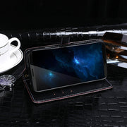 For Cubot J5 idewei Crocodile Texture Horizontal Flip Leather Case with Holder & Card Slots & Wallet(Black)