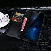 For Cubot J5 idewei Crocodile Texture Horizontal Flip Leather Case with Holder & Card Slots & Wallet(Black)