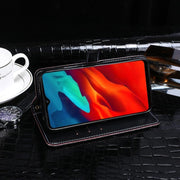 For Blackview A80 Pro idewei Crocodile Texture Horizontal Flip Leather Case with Holder & Card Slots & Wallet(Black)