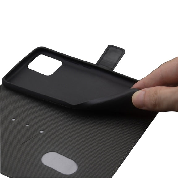 For Ulefone Note 14 idewei Two-color Splicing Leather Phone Case(Black)