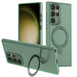 For Samsung Galaxy S23 Ultra 5G LK 3 in 1 MagSafe Magnetic Holder Phone Case(Green) - Galaxy S23 Ultra 5G Cases by PMC TechLife | Online Shopping South Africa | PMC TechLife