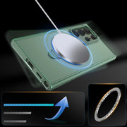 For Samsung Galaxy S23 Ultra 5G LK 3 in 1 MagSafe Magnetic Holder Phone Case(Green)