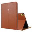 For iPad 2025 / 2022 GEBEI Silk Texture Flip Tablet Leather Case(Brown) - free shipping - PMc TechLife - Order now!