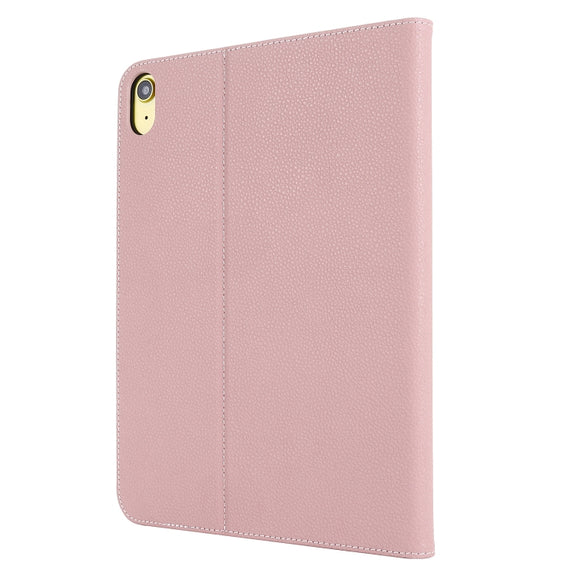 For iPad 2025 / 2022 GEBEI Silk Texture Flip Tablet Leather Case(Rose Gold)