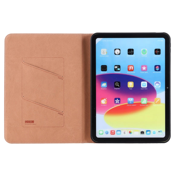 For iPad 2025 / 2022 GEBEI Silk Texture Flip Tablet Leather Case(Rose Gold)