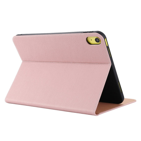 For iPad 2025 / 2022 GEBEI Silk Texture Flip Tablet Leather Case(Rose Gold)