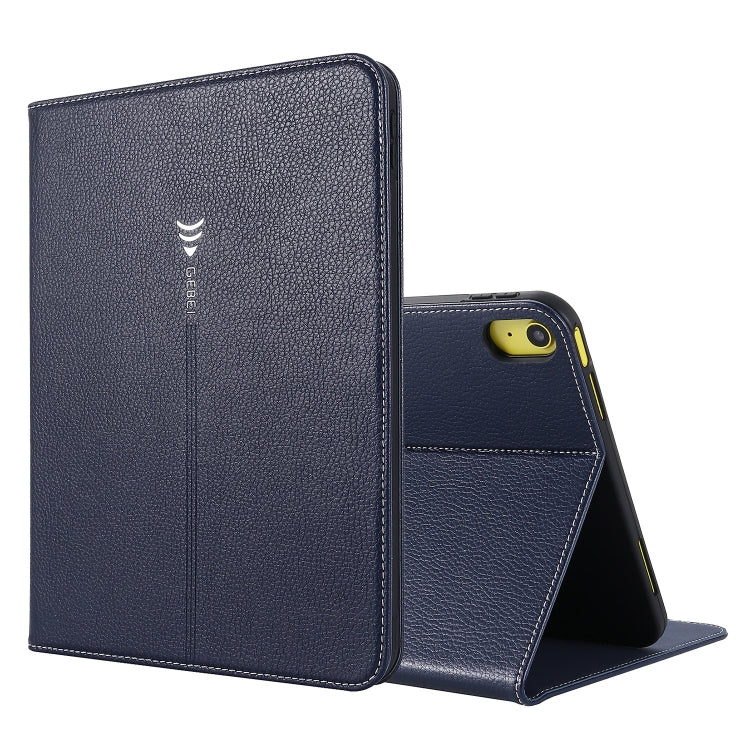 For iPad 2025 / 2022 GEBEI Silk Texture Flip Tablet Leather Case(Blue)