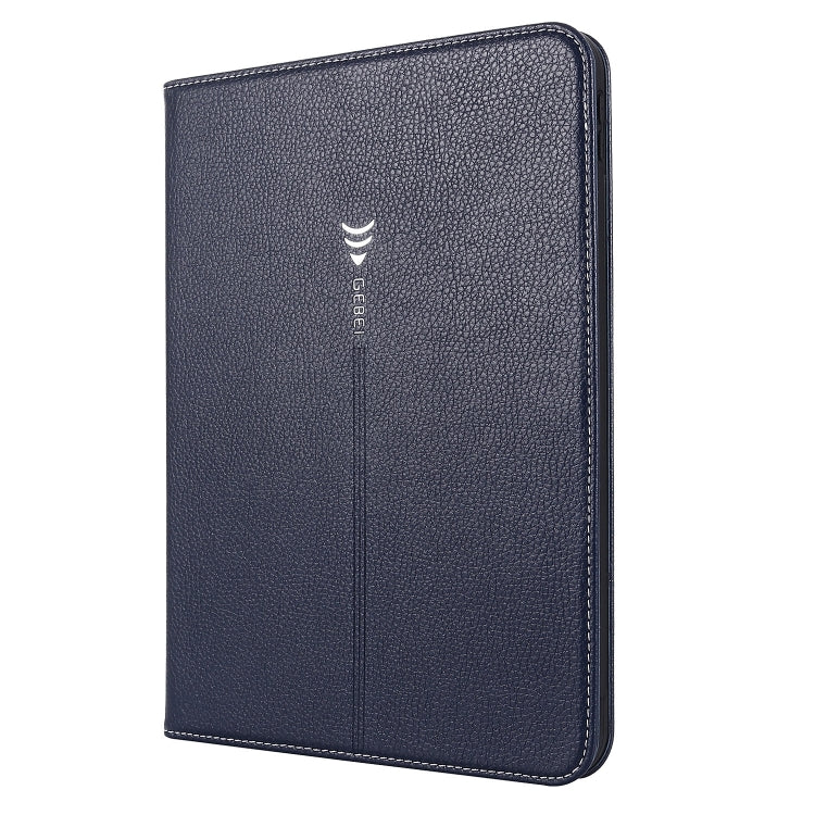For iPad 2025 / 2022 GEBEI Silk Texture Flip Tablet Leather Case(Blue)