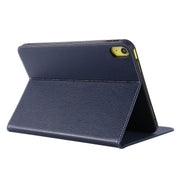 For iPad 2025 / 2022 GEBEI Silk Texture Flip Tablet Leather Case(Blue)
