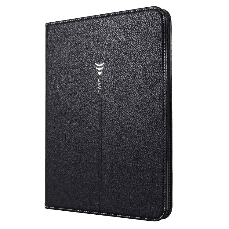 For iPad 2025 / 2022 GEBEI Silk Texture Flip Tablet Leather Case(Black)