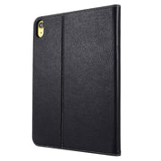 For iPad 2025 / 2022 GEBEI Silk Texture Flip Tablet Leather Case(Black)