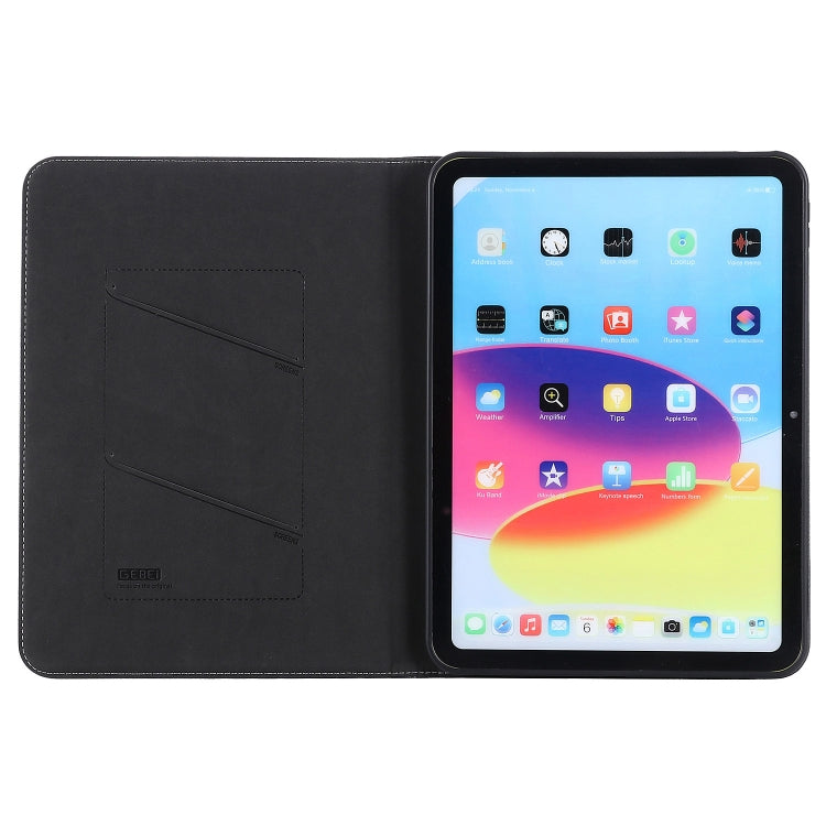 For iPad 2025 / 2022 GEBEI Silk Texture Flip Tablet Leather Case(Black)