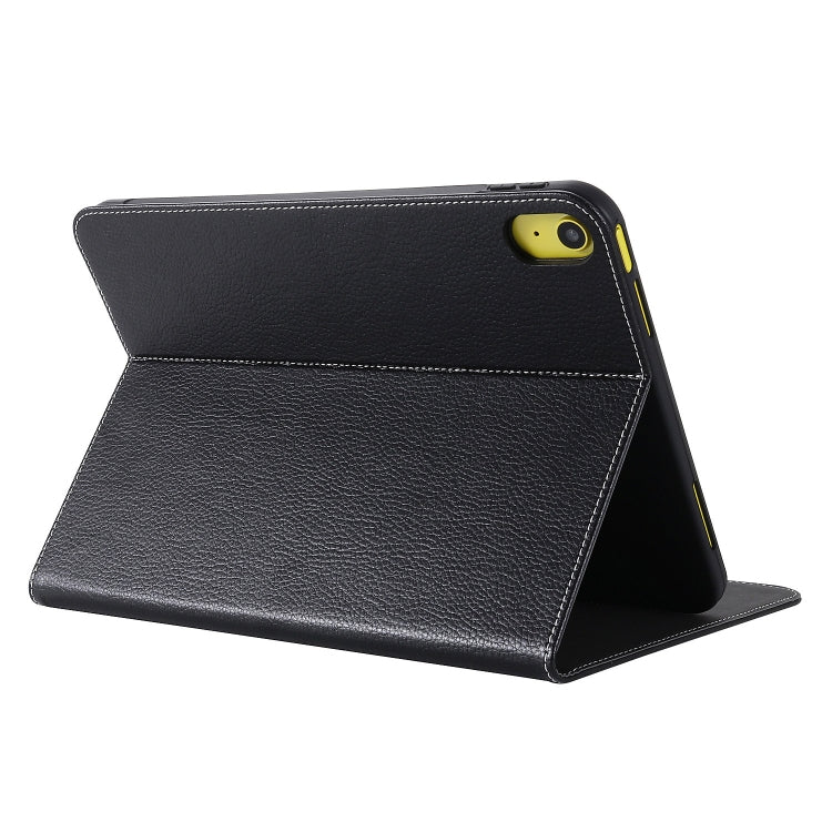 For iPad 2025 / 2022 GEBEI Silk Texture Flip Tablet Leather Case(Black)