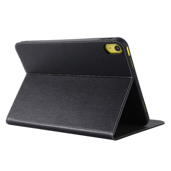 For iPad 2025 / 2022 GEBEI Silk Texture Flip Tablet Leather Case(Black)