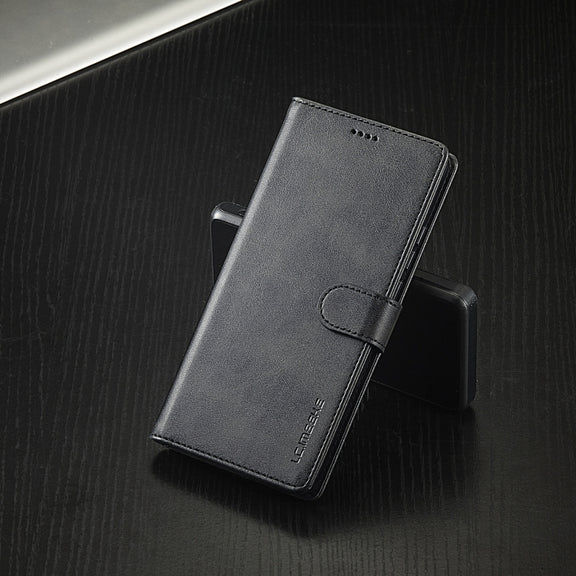 For Xiaomi Redmi Note 13 Pro 4G LC.IMEEKE Calf Texture Leather Phone Case(Black)
