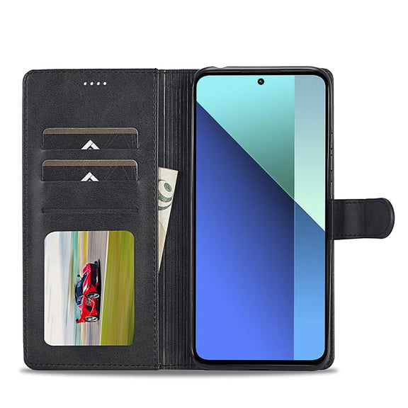 For Xiaomi Redmi Note 13 Pro 4G LC.IMEEKE Calf Texture Leather Phone Case(Black)