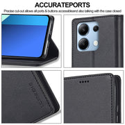 For Xiaomi Redmi Note 13 Pro 4G LC.IMEEKE Calf Texture Leather Phone Case(Black)