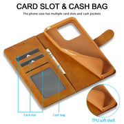 For Xiaomi Redmi Note 13 5G LC.IMEEKE Calf Texture Leather Phone Case(Brown)