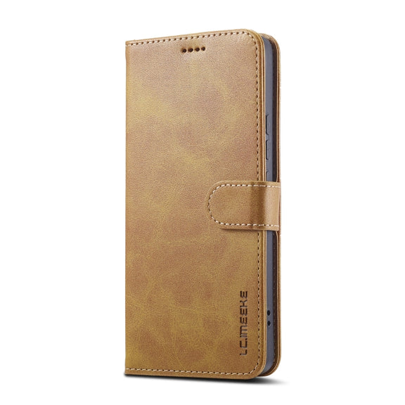 For Xiaomi Redmi Note 13 Pro+ LC.IMEEKE Calf Texture Leather Phone Case(Brown)