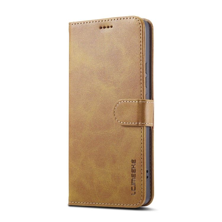For Xiaomi Redmi Note 13 Pro+ LC.IMEEKE Calf Texture Leather Phone Case(Brown)