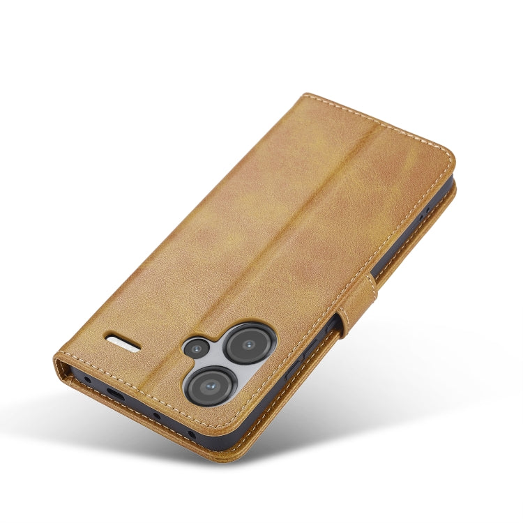 For Xiaomi Redmi Note 13 Pro+ LC.IMEEKE Calf Texture Leather Phone Case(Brown)