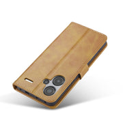 For Xiaomi Redmi Note 13 Pro+ LC.IMEEKE Calf Texture Leather Phone Case(Brown)