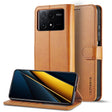 For Xiaomi Poco X6 Pro LC.IMEEKE Calf Texture Leather Phone Case(Brown) - Xiaomi Cases by LC.IMEEKE | Online Shopping South Africa | PMC TechLife | Buy Now Pay Later Mobicred