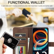 For Xiaomi Redmi A3 LC.IMEEKE Calf Texture Leather Phone Case(Coffee)